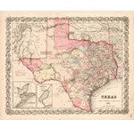 Texas 1856 Historical Map of Texas