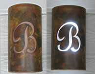 Copper Sconces - Custom Letter
