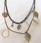 Found Objects Necklace with Aspen Leaf