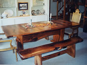 Mesquite Table with Benches