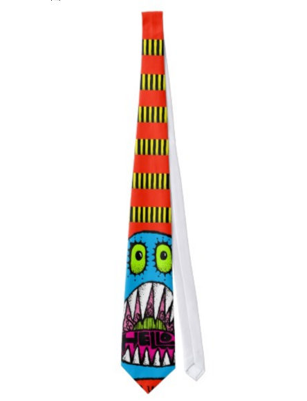 Frightened Monster Tie