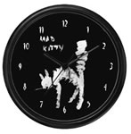 Mad Kitty Wall Clock