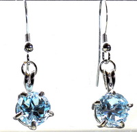 Blue Topaz Drop Earrings